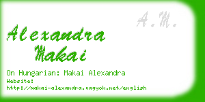 alexandra makai business card